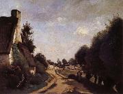 Corot Camille Une Route pres d'Arras oil painting reproduction